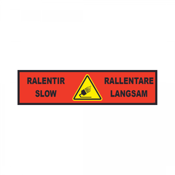 Banderole horizontale 2000X500 "RALENTIR" Enneigeur FR-EN-IT-DE  # MONTEE BANH011-M